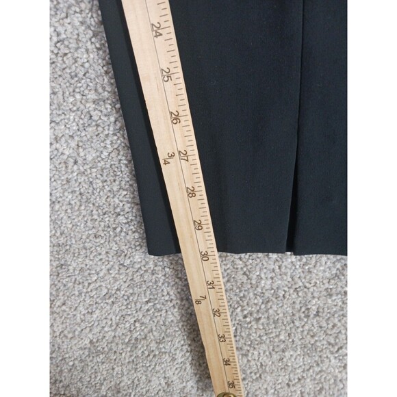 St John Caviar Womens Dress Pants 6 Black Flat Front - Picture 3 of 8